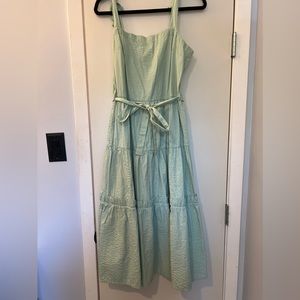 Topshop midi tie shoulder dress size 8